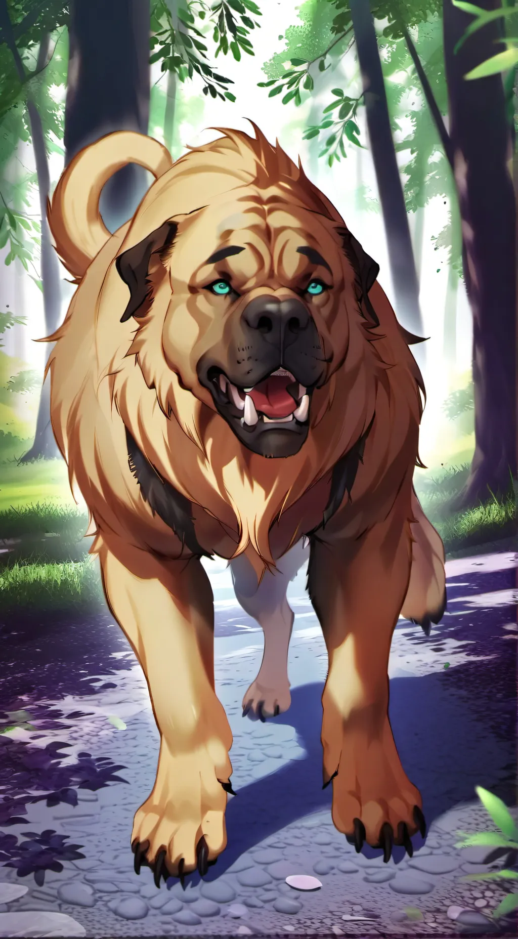 ai character: Turned into a dog background