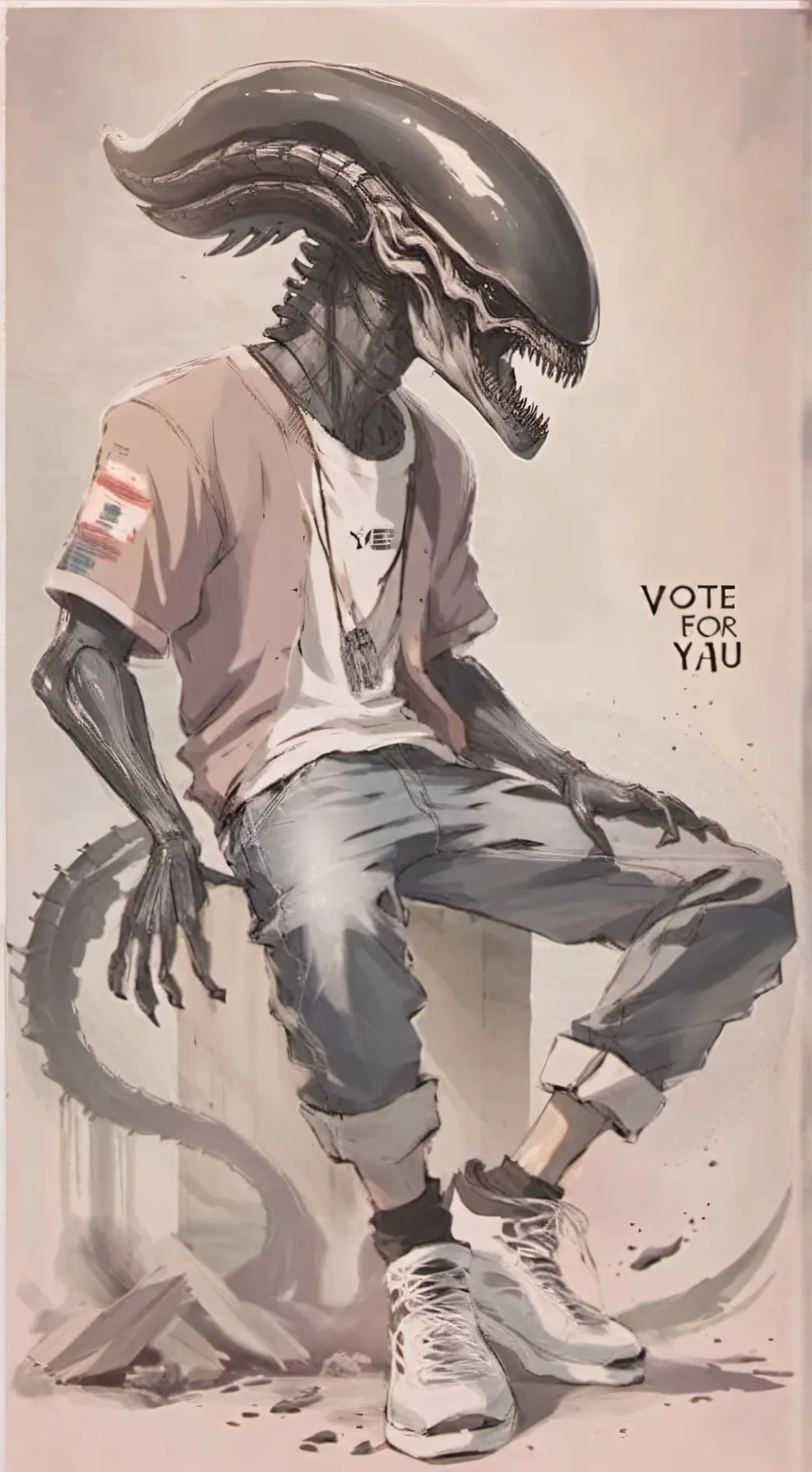 ai character: Monster Movies background