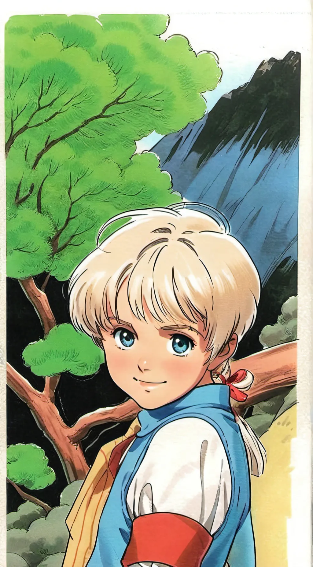 ai character: Baby tom Felton  background