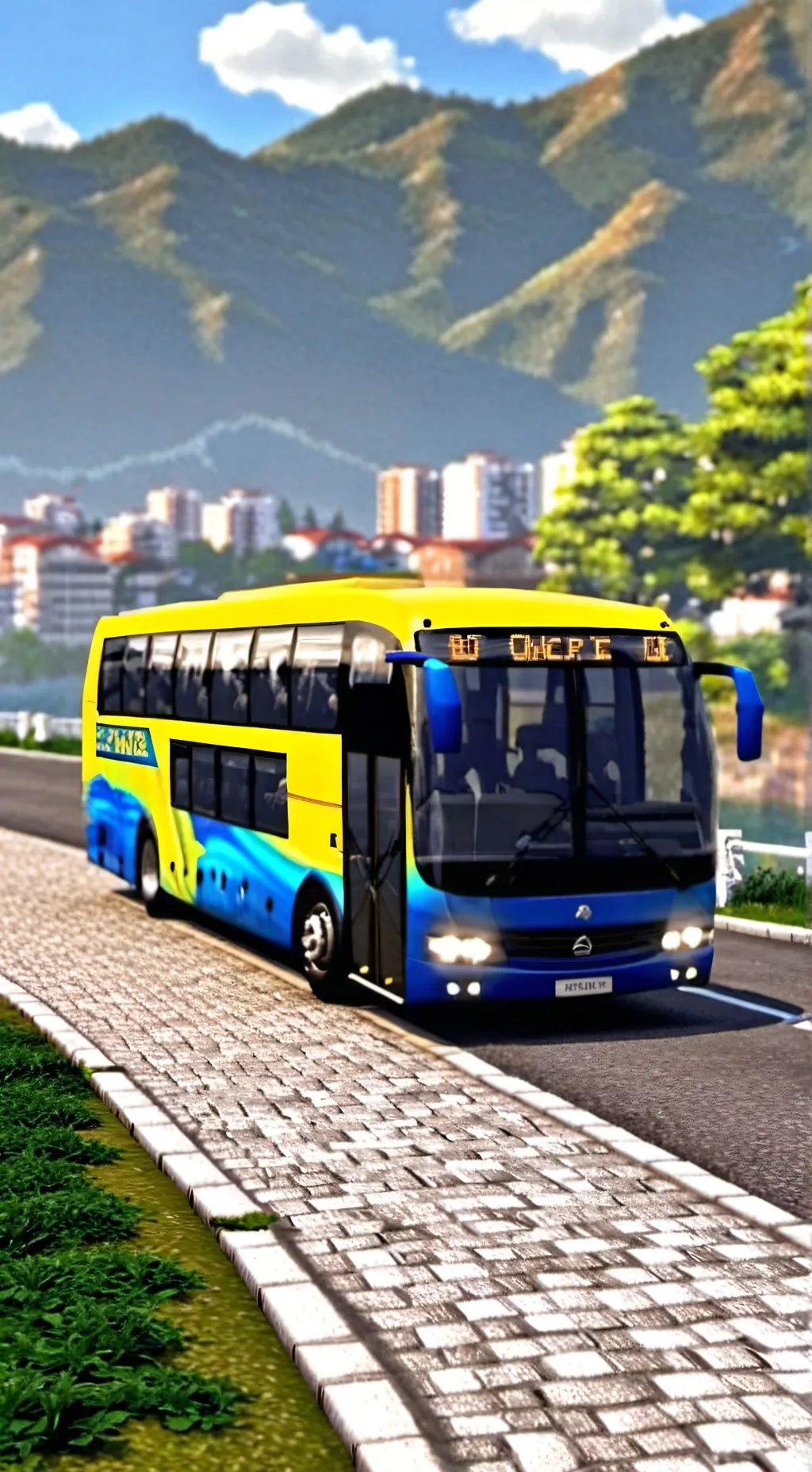 ai character: Bus background