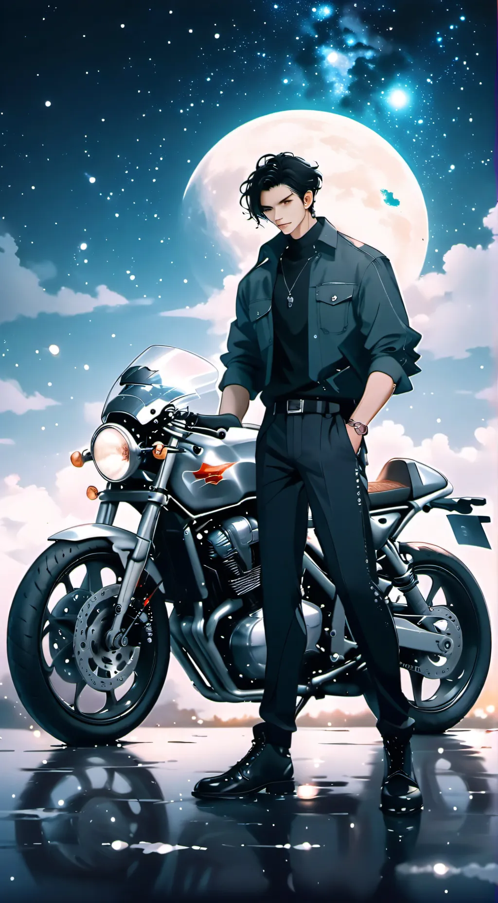 ai character: Leo  background