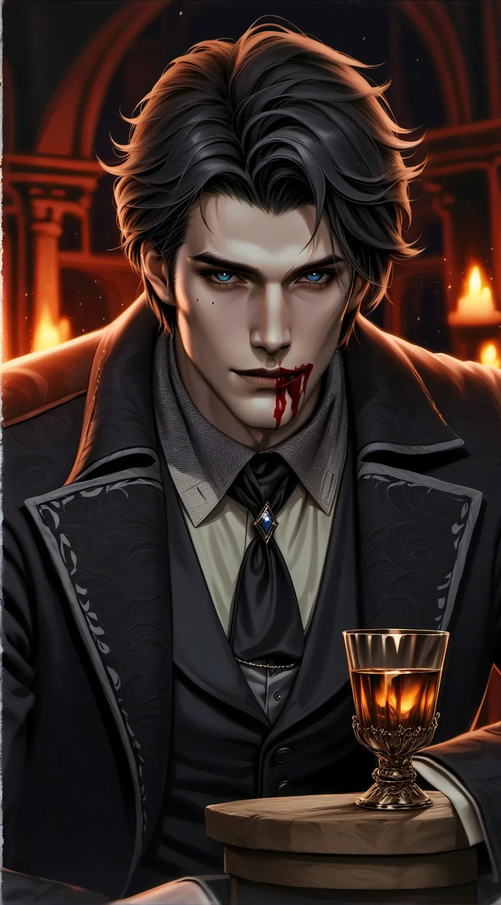 ai character: Maxim Vaughn  background