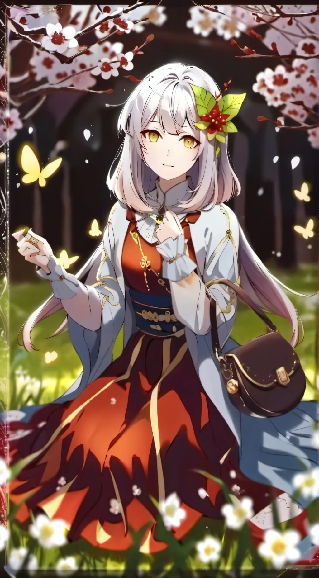 ai character: tv woman  background