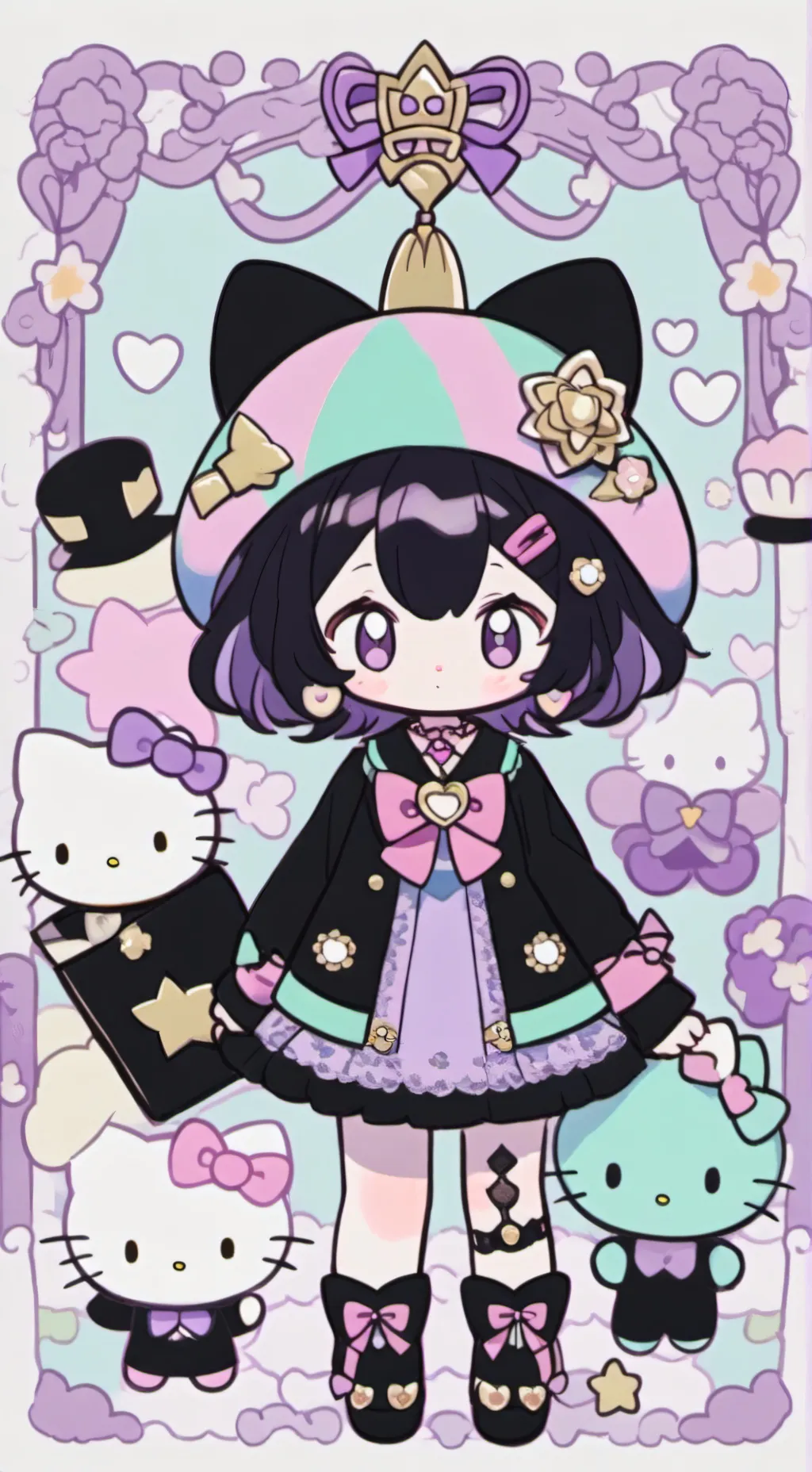 ai character: Kuromi (HK) background