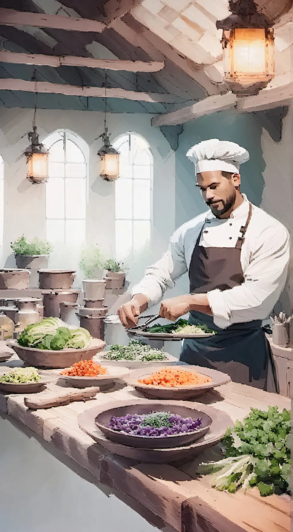 ai character: fork background