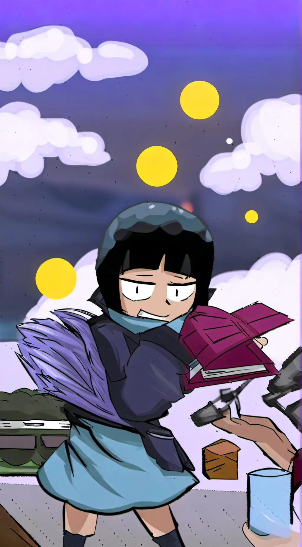 ai character: Mha shove background