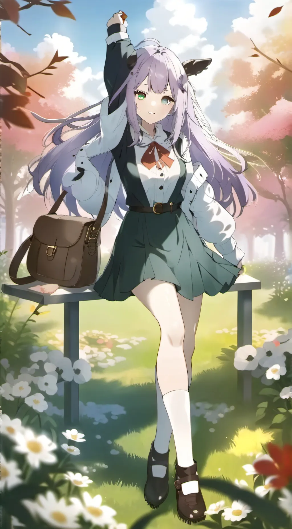 ai character: blossom background