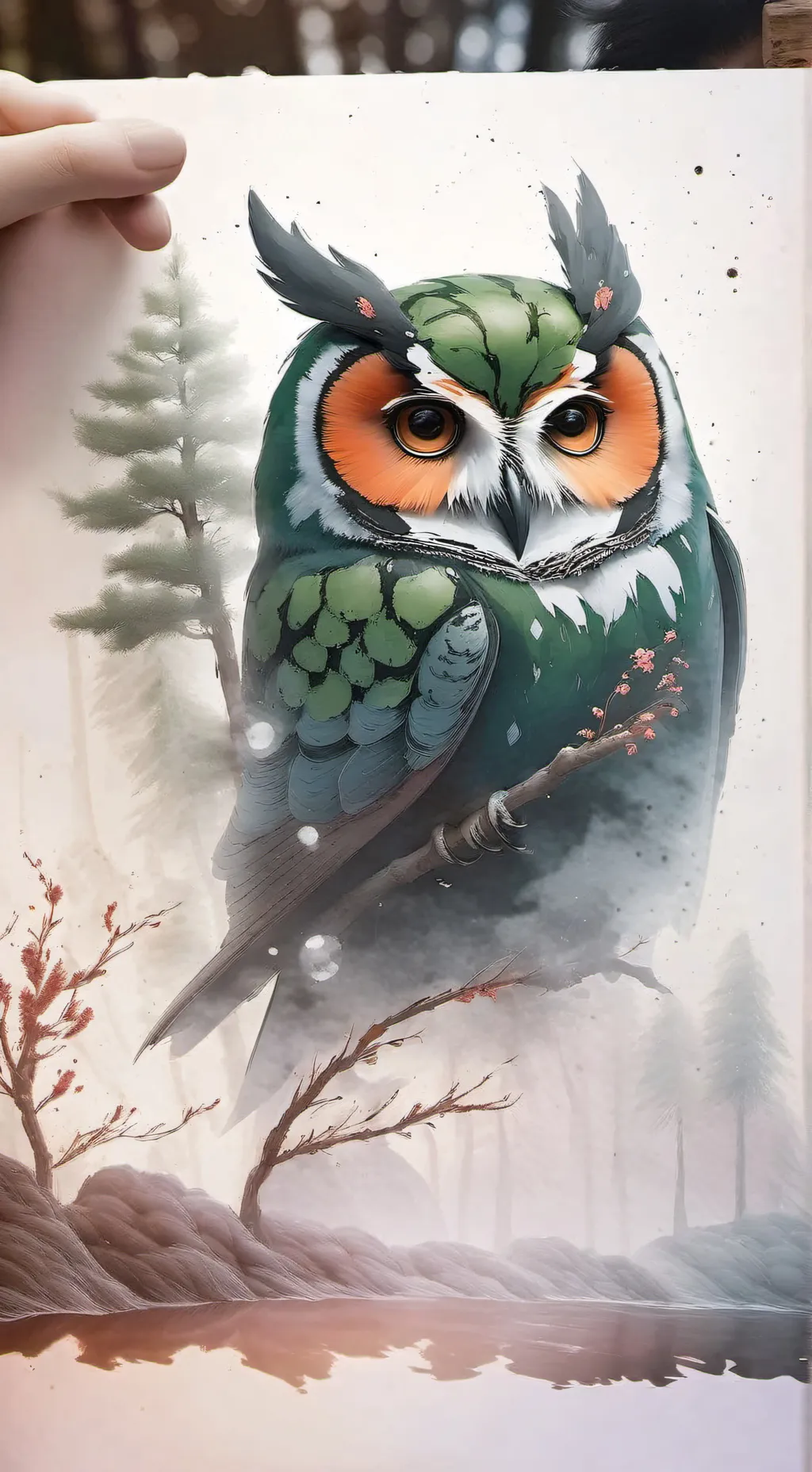 ai character: duolingo enojado background