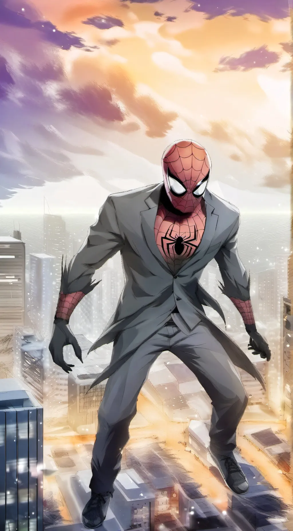 ai character: Spiderman background