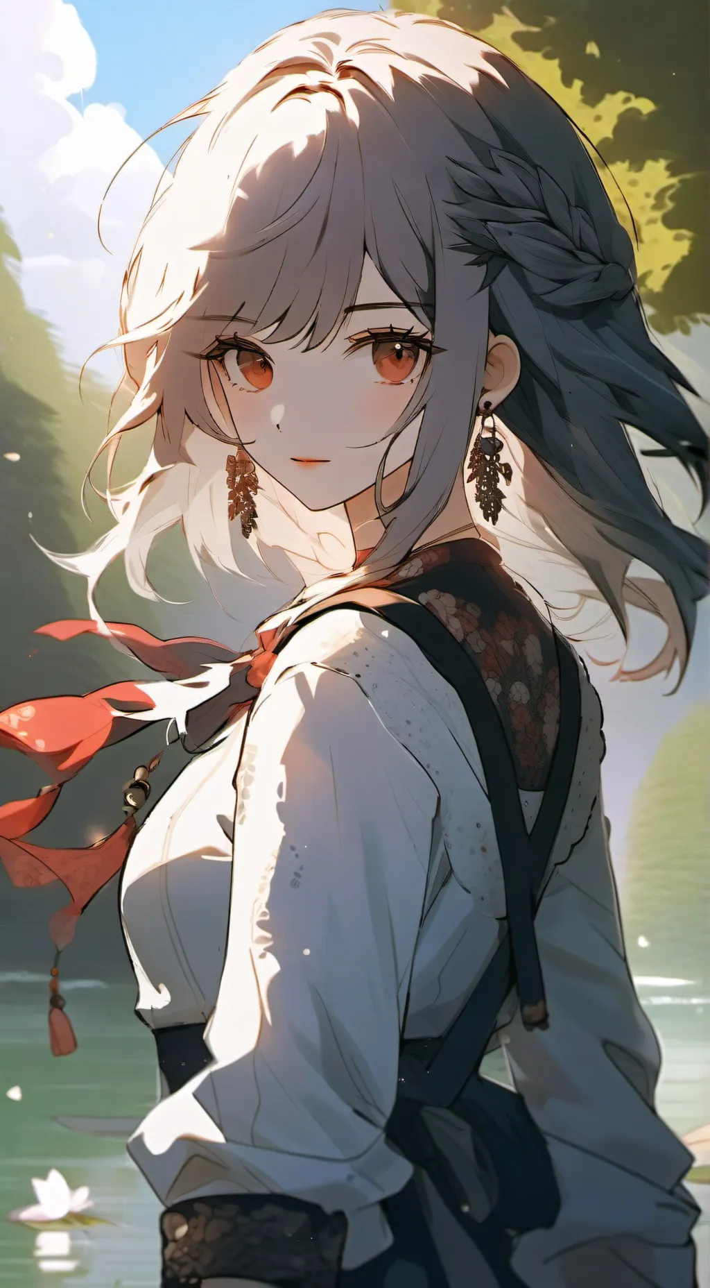 ai character: mha flowers background