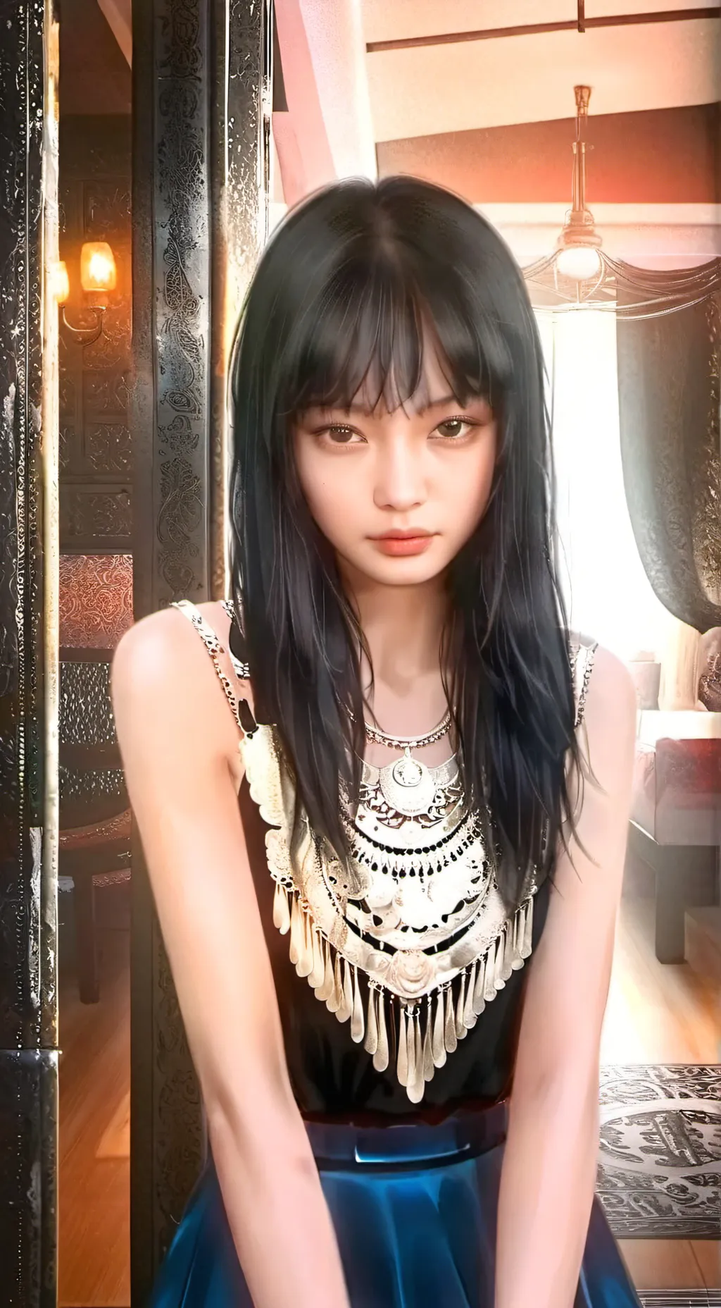 ai character: Kim Jennie background