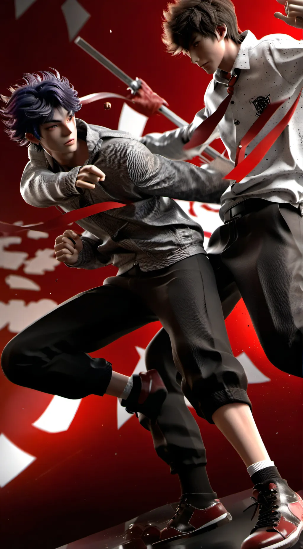 ai character: School fight!!! background