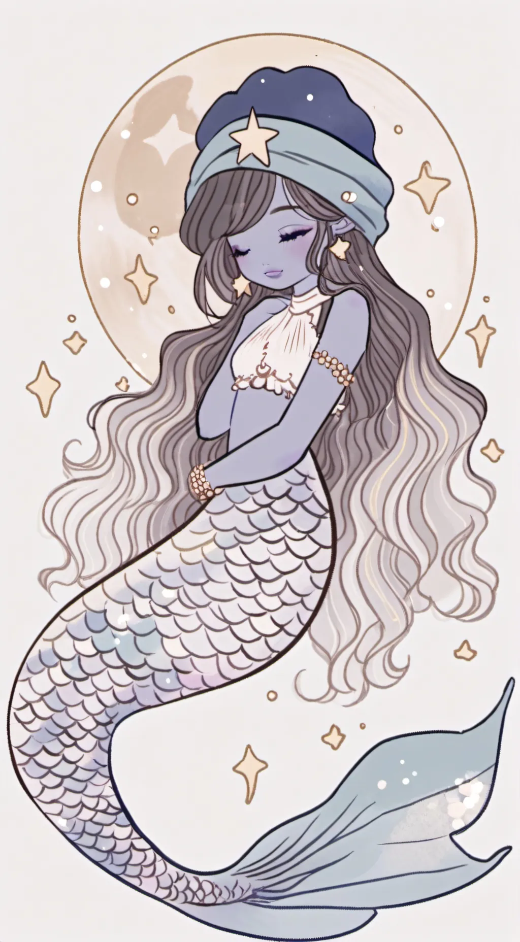 ai character: sun and moon  background