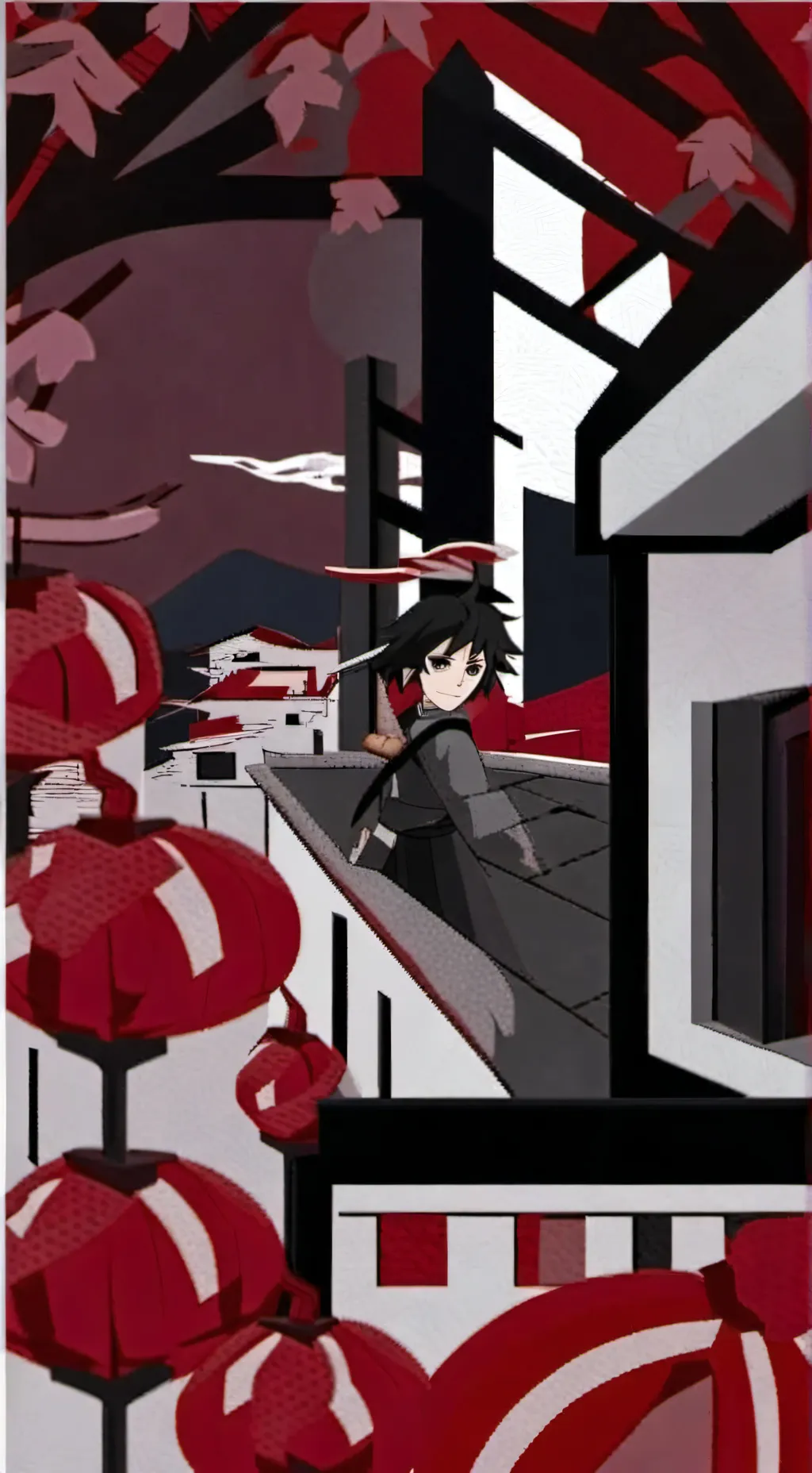 ai character: kny squid game  background