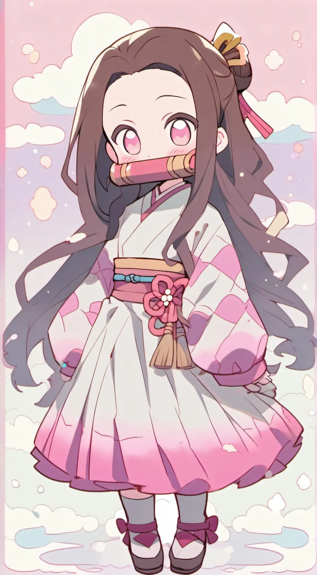 ai character: Nezuko background