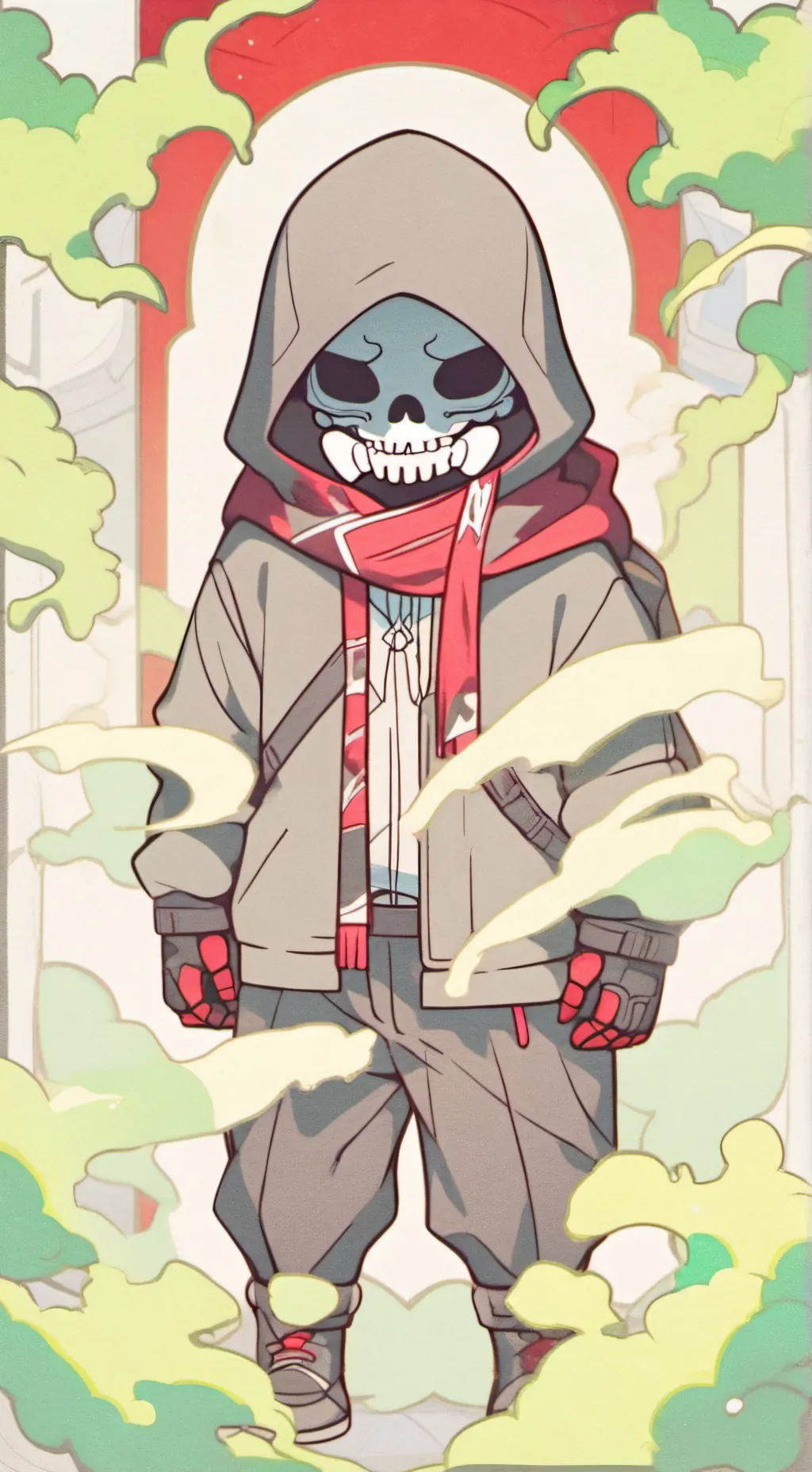 ai character: Dust!sans background