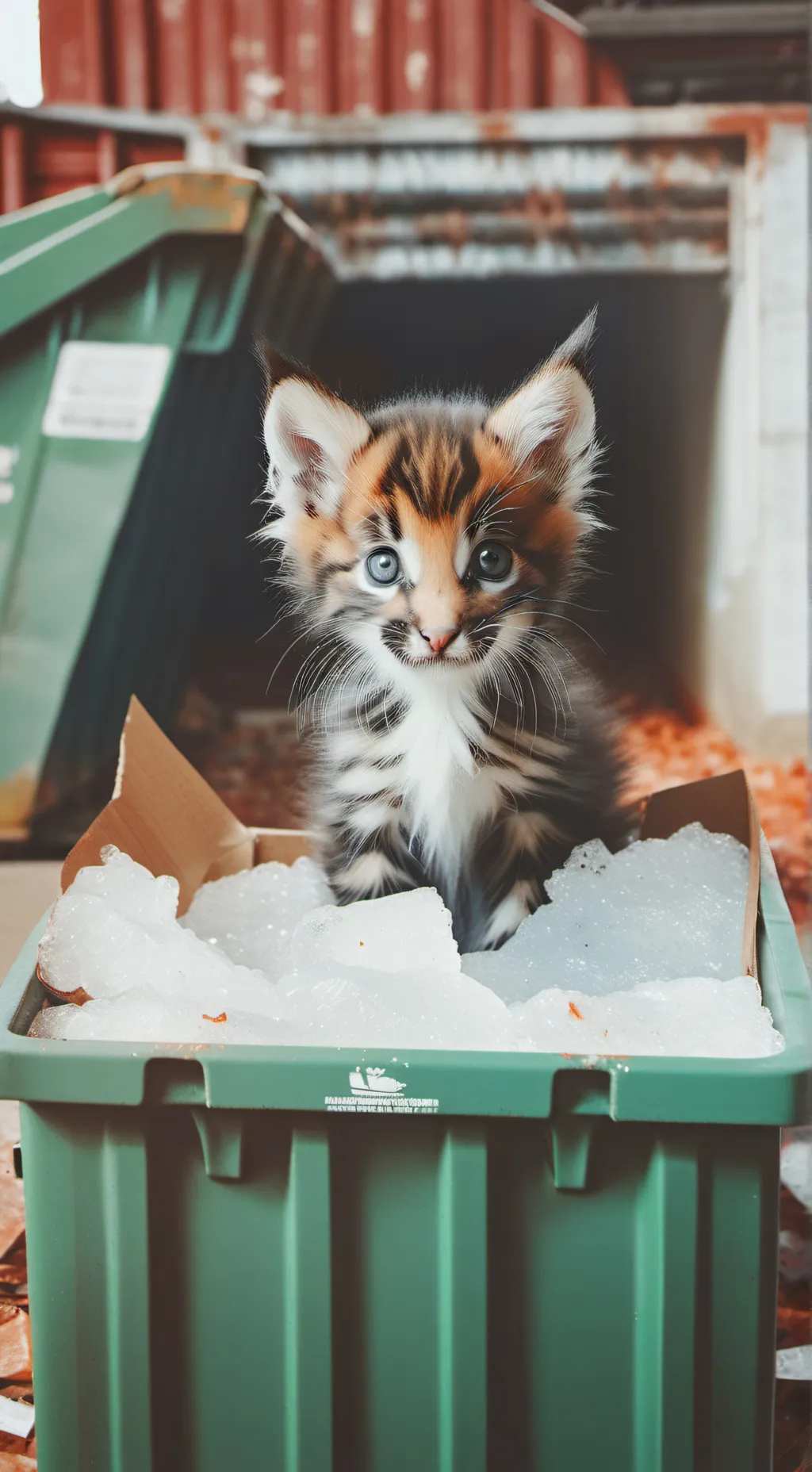 ai character: scared kitten background