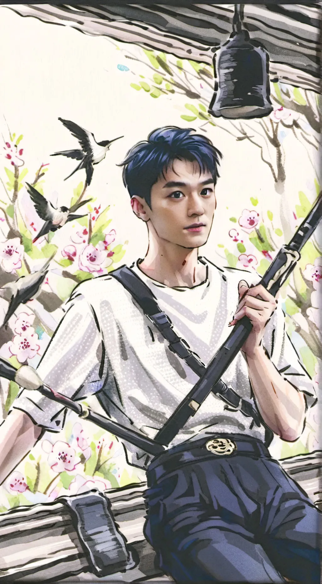 ai character: Thanos 👄♥️ background