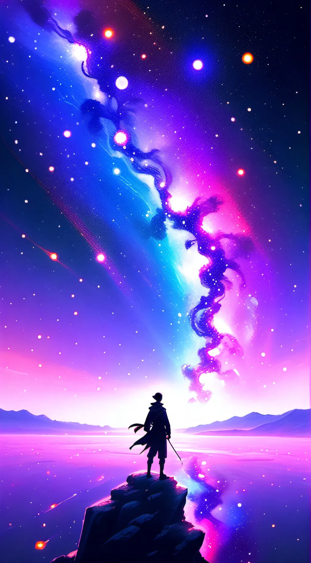 ai character: Sun and moon Show background