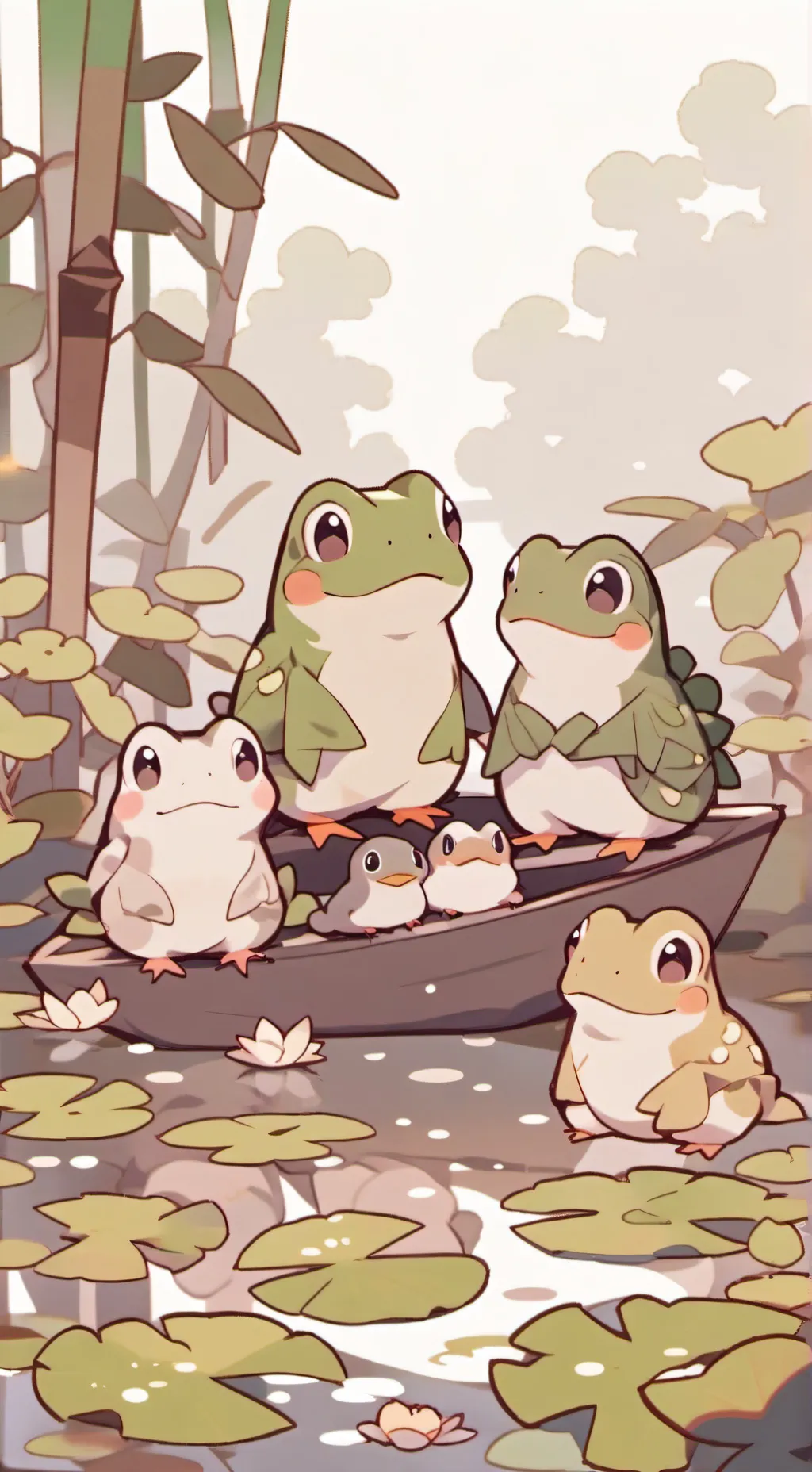 ai character: Frogs  background