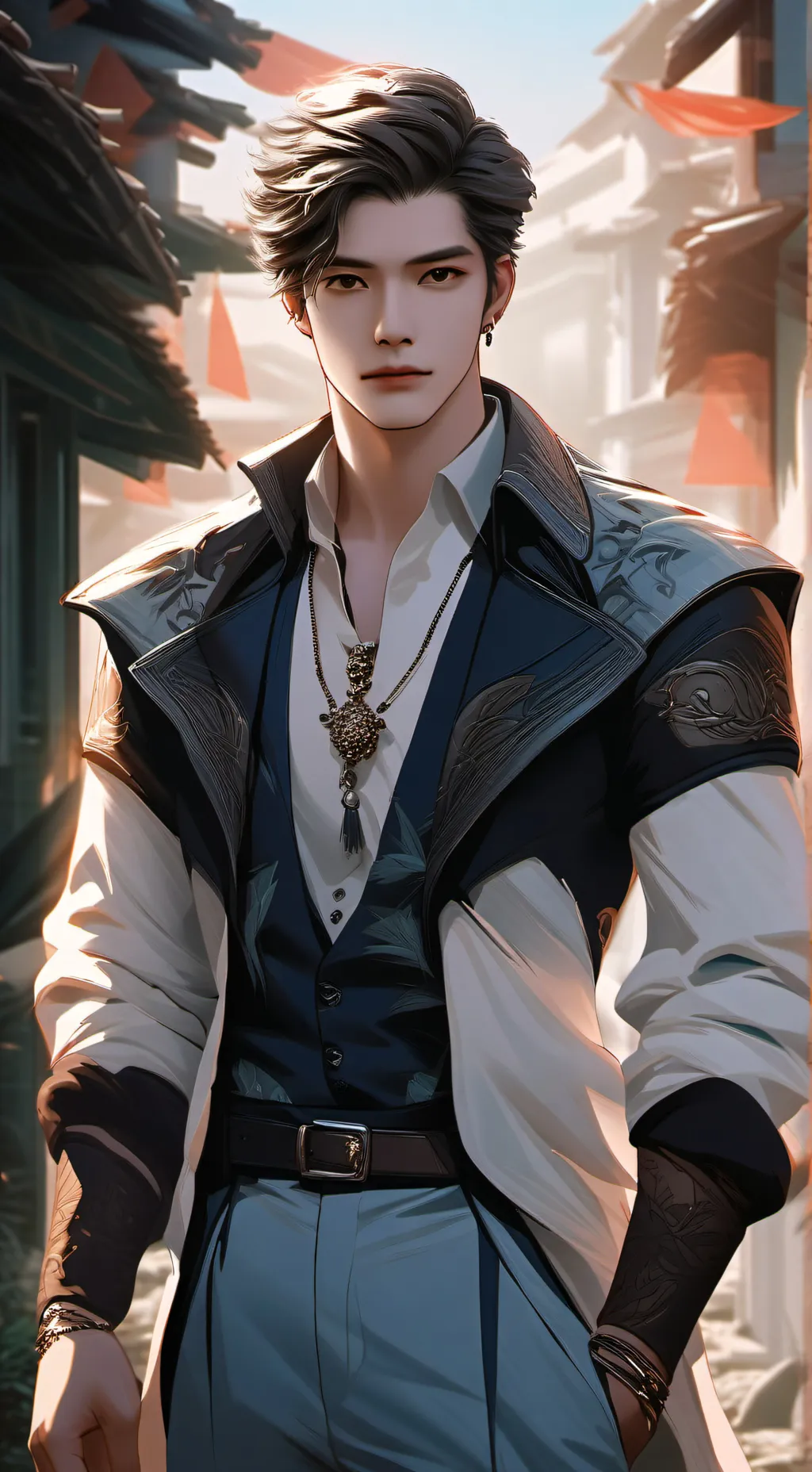 ai character: santi x nabi background