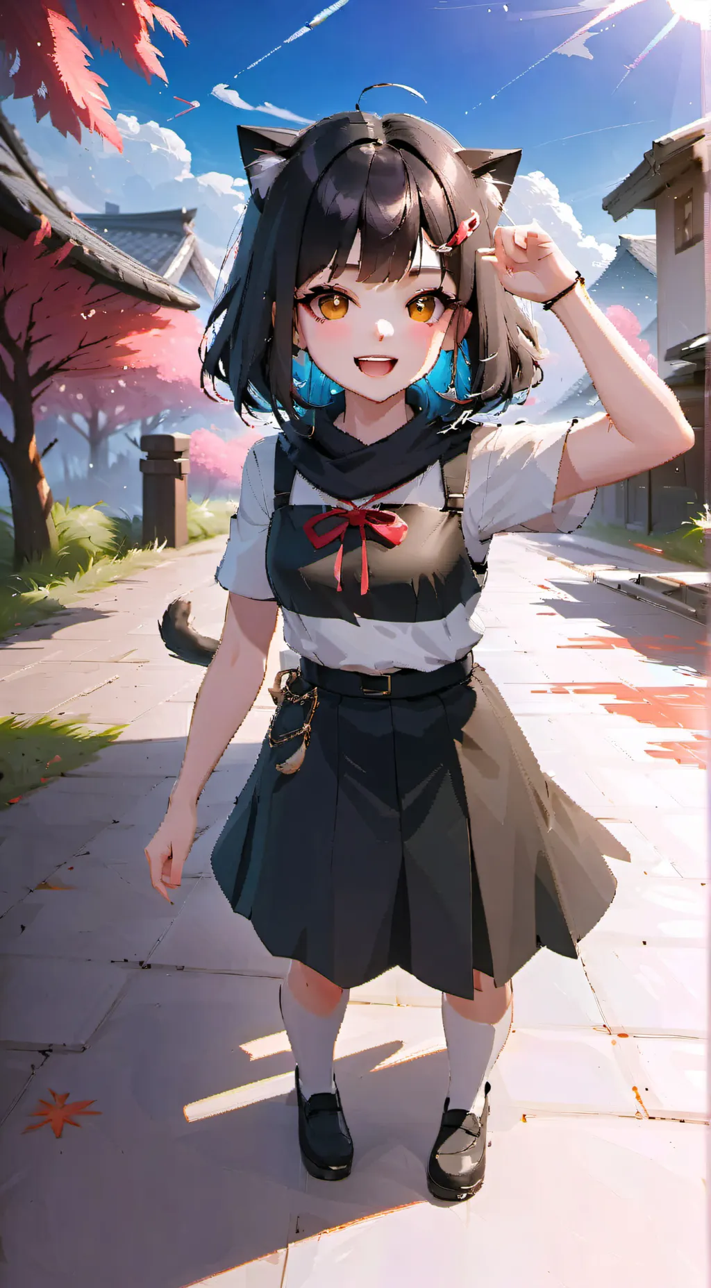 ai character: neko girl background