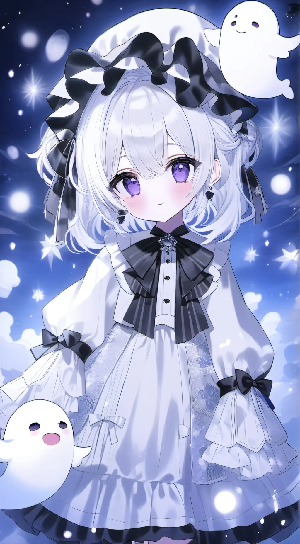 ai character:  👻+Connie!+🤩 background