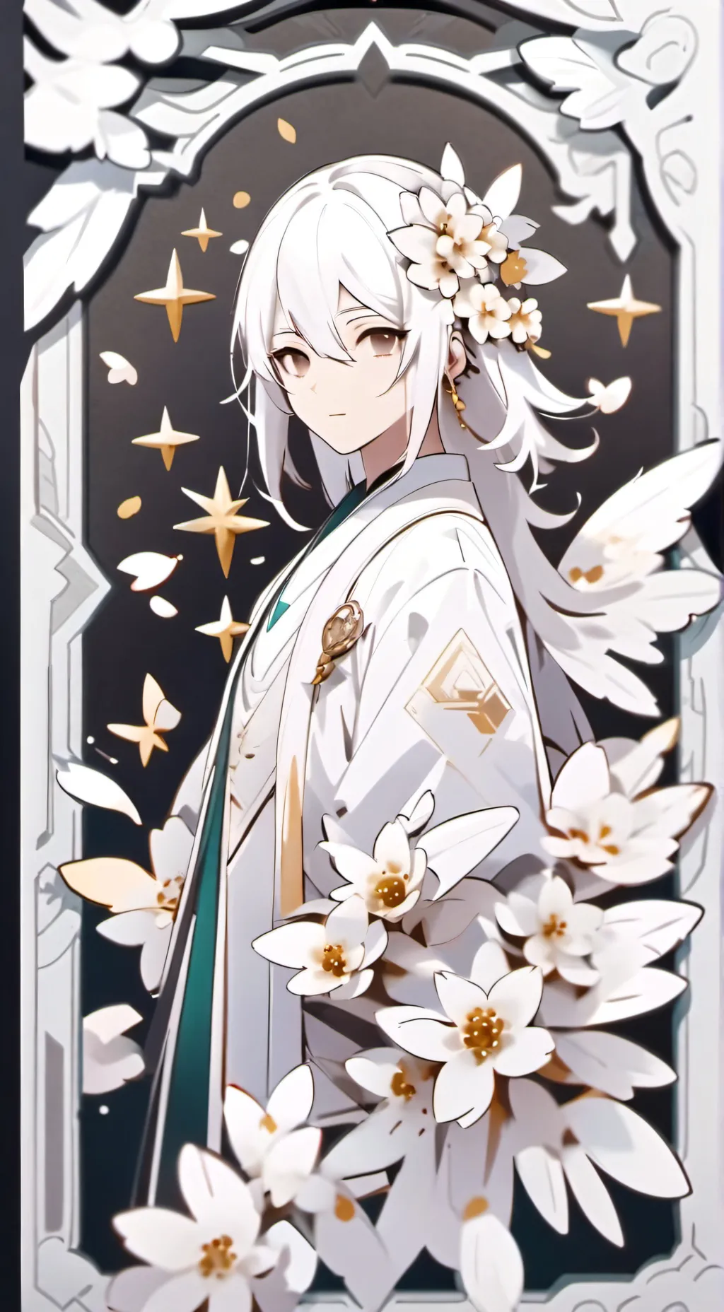 ai character: rose background