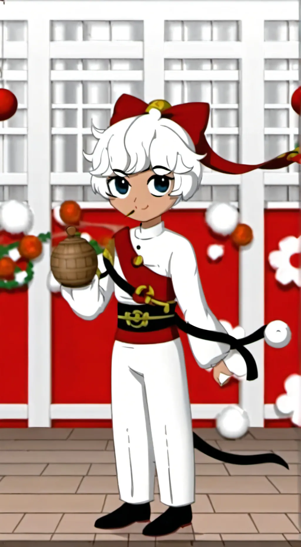 ai character: ginger background