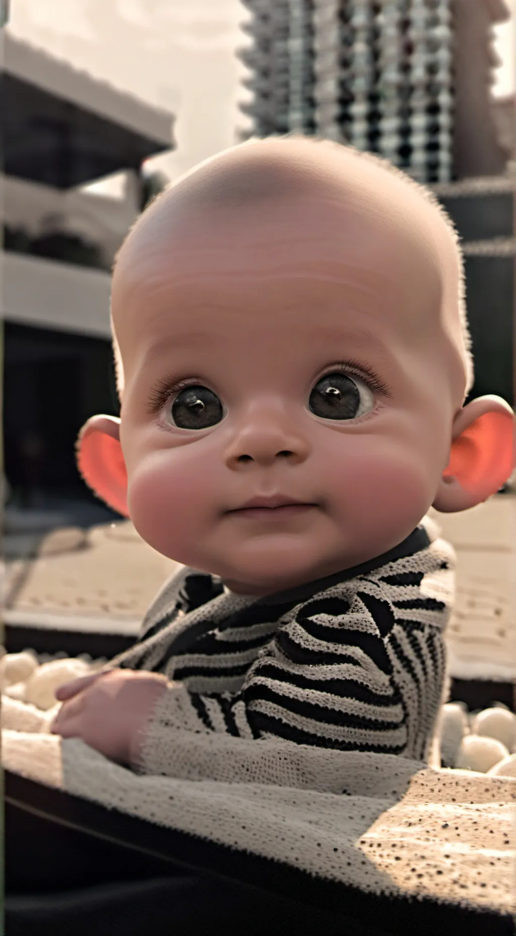 ai character: Ur Baby monkey background