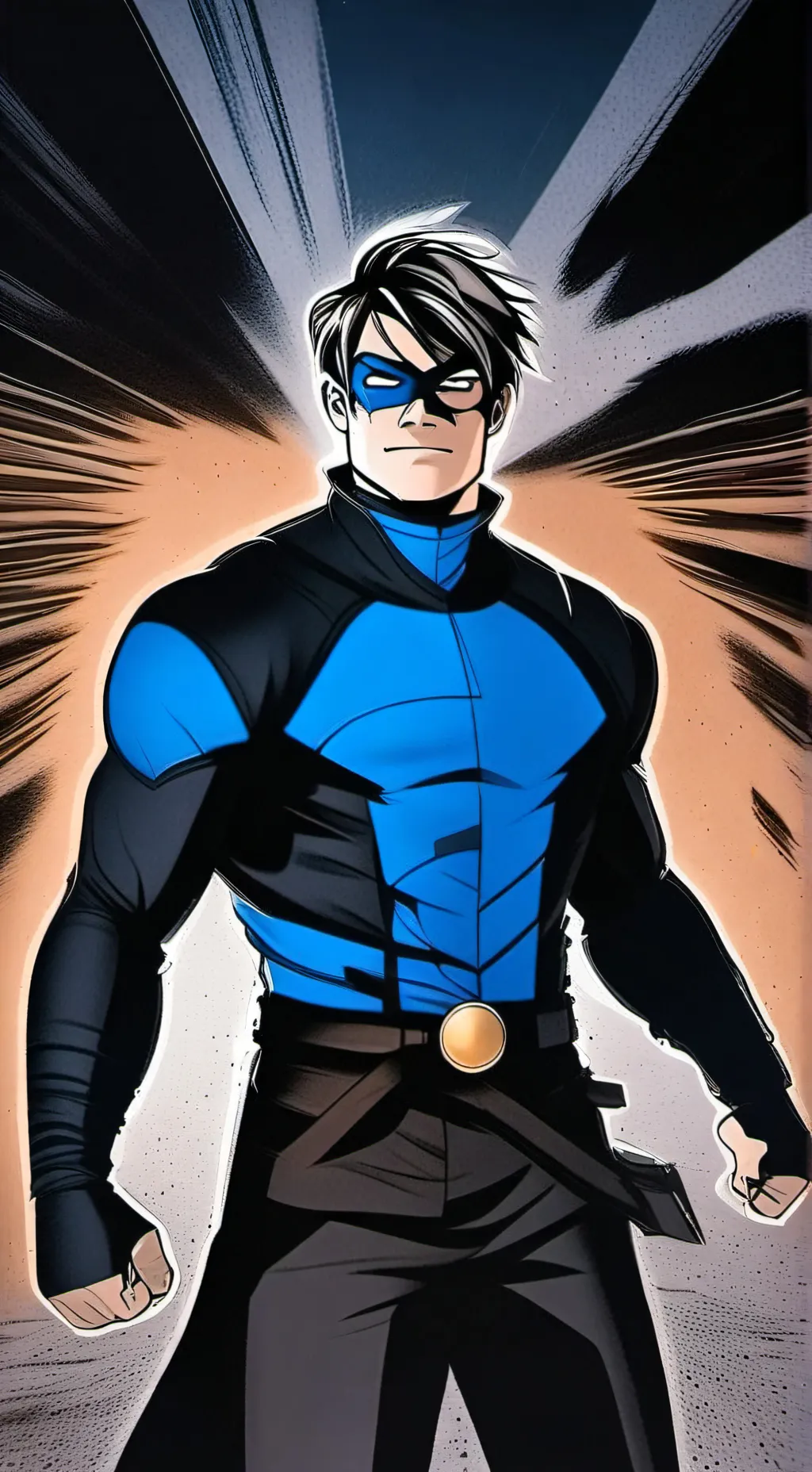 ai character: bluenking  background