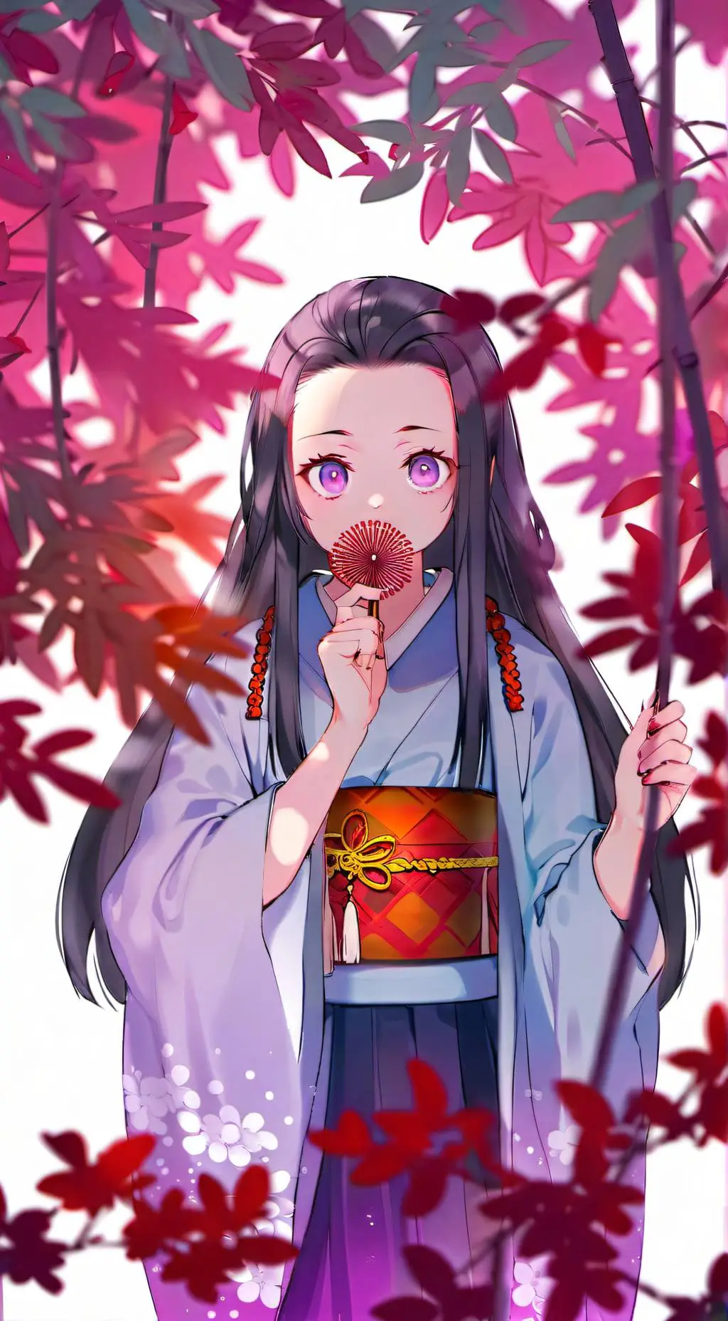 ai character: demon slayer👿🦋🗡🌸 background