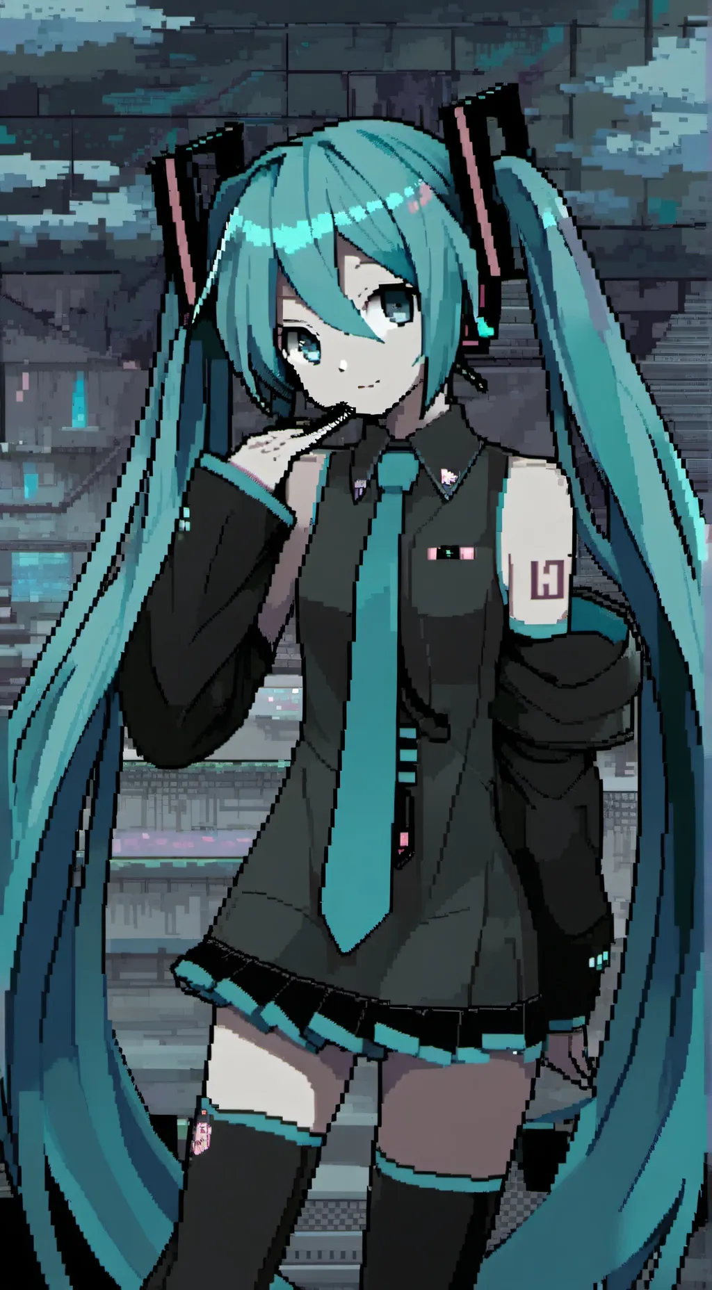 ai character: Miku background