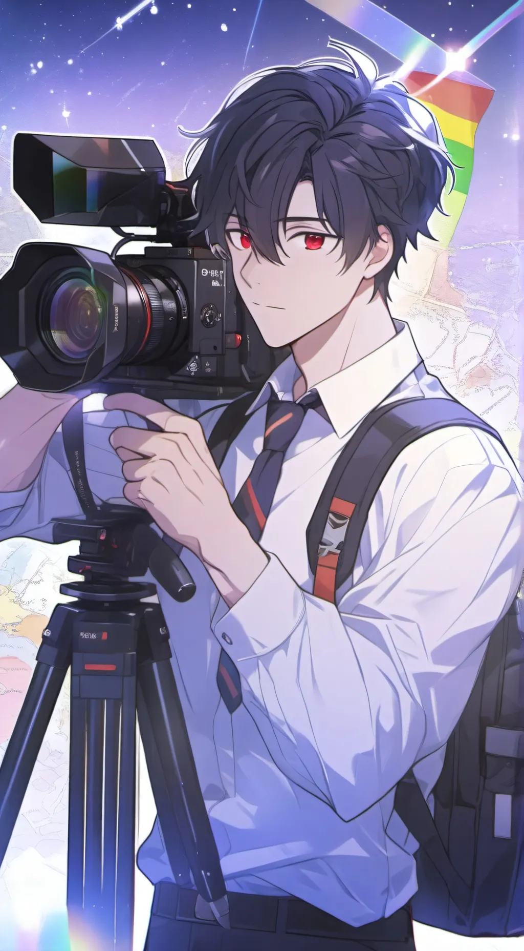 ai character: Scientist TV Man background