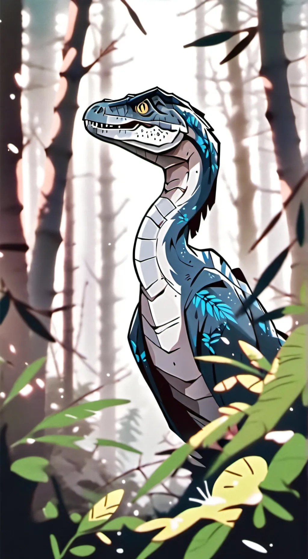 ai character: blue de Jw background