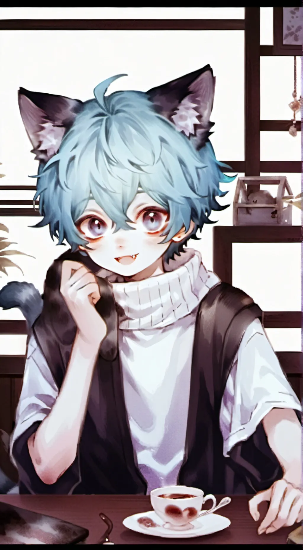 ai character: Whisker Whale Furr background