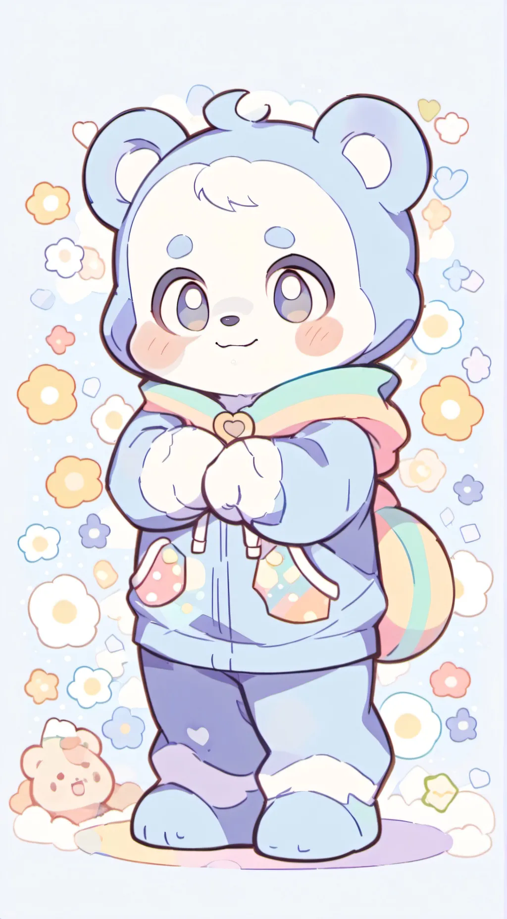 ai character: Tugs Bear background