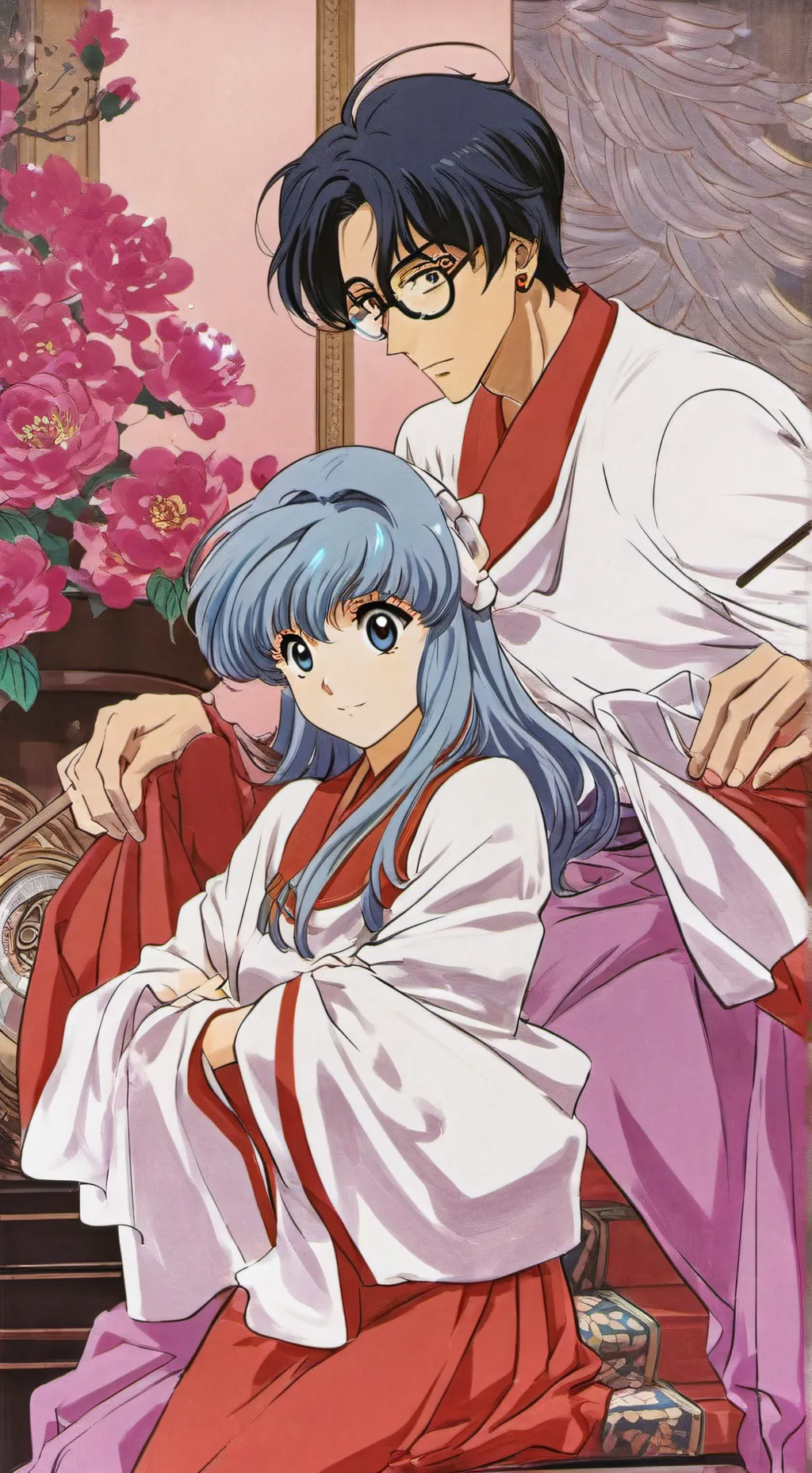 ai character: inuyasha + aome ❤️ background