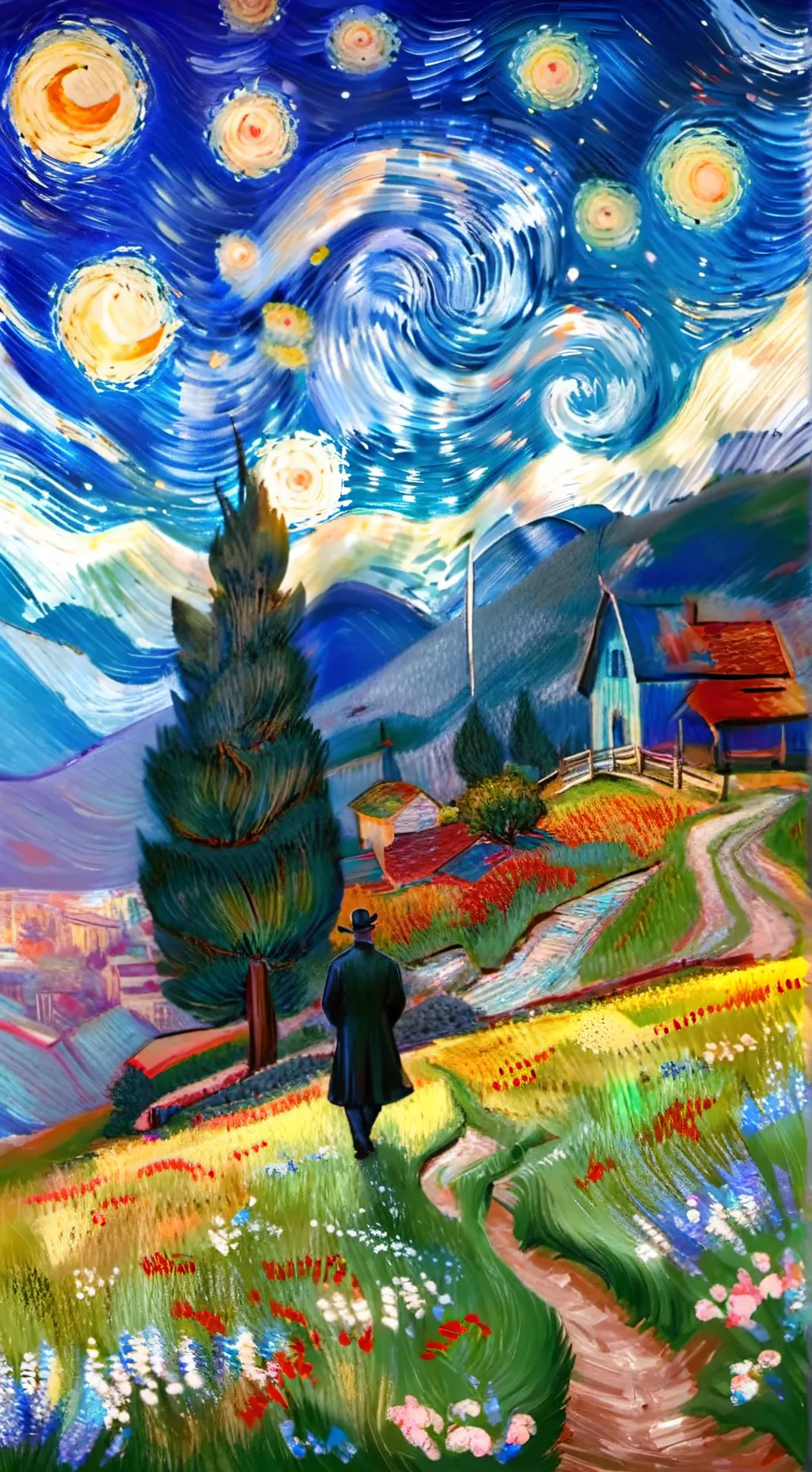 ai character: nabi x santi  background