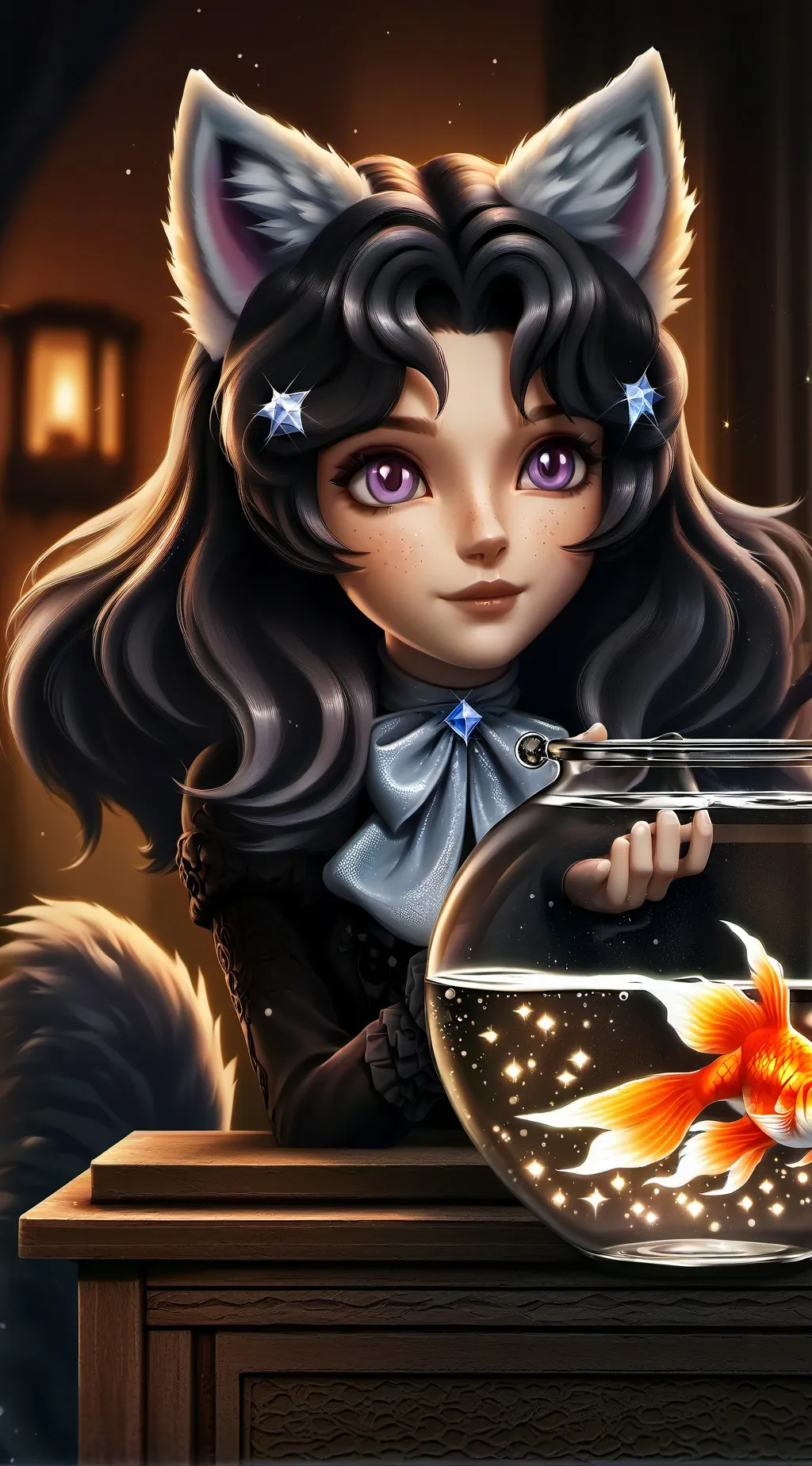 ai character: Silver Splash Spirit background