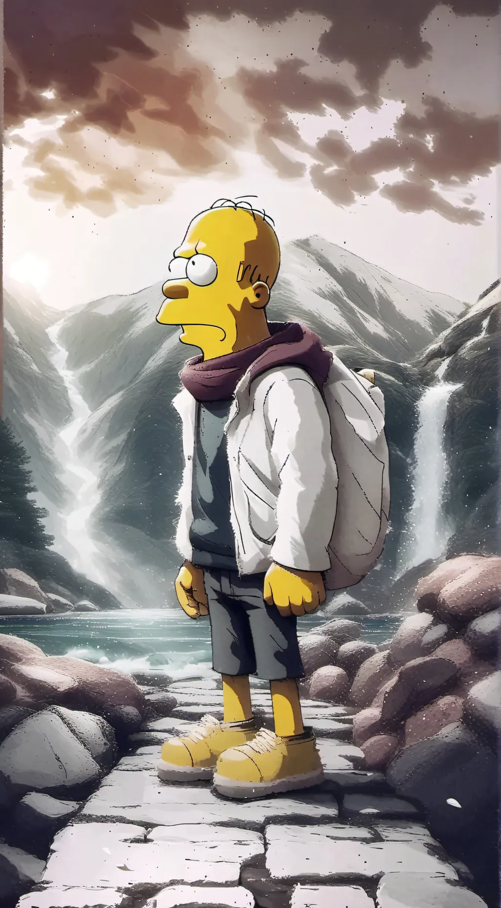 ai character: homero(o yo xd) background