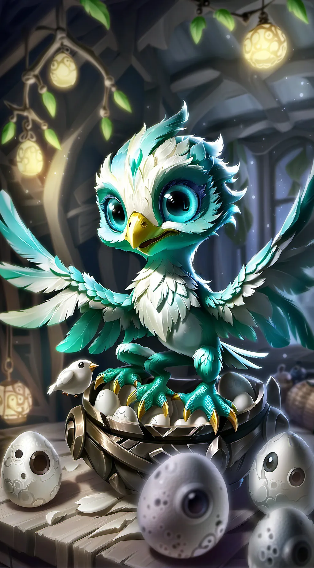 ai character: Hatchling Spirit background