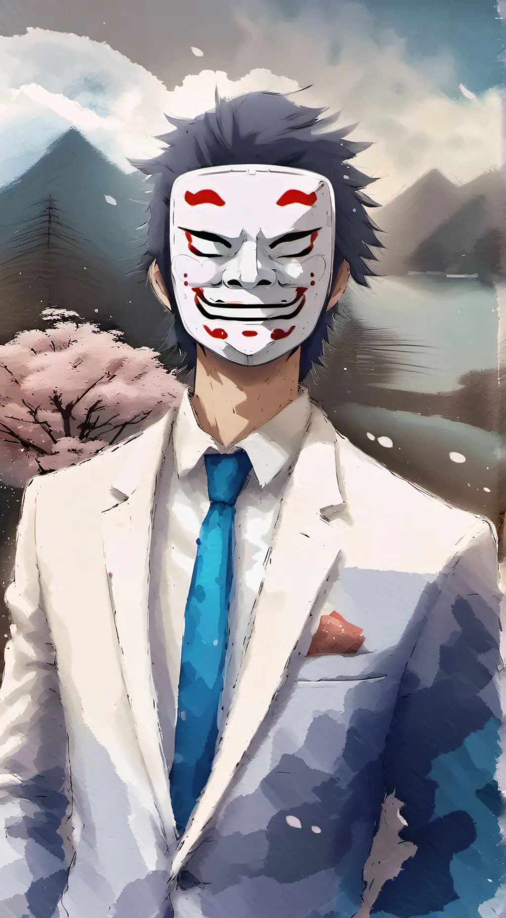 ai character: DR Pain 😢 😀 background