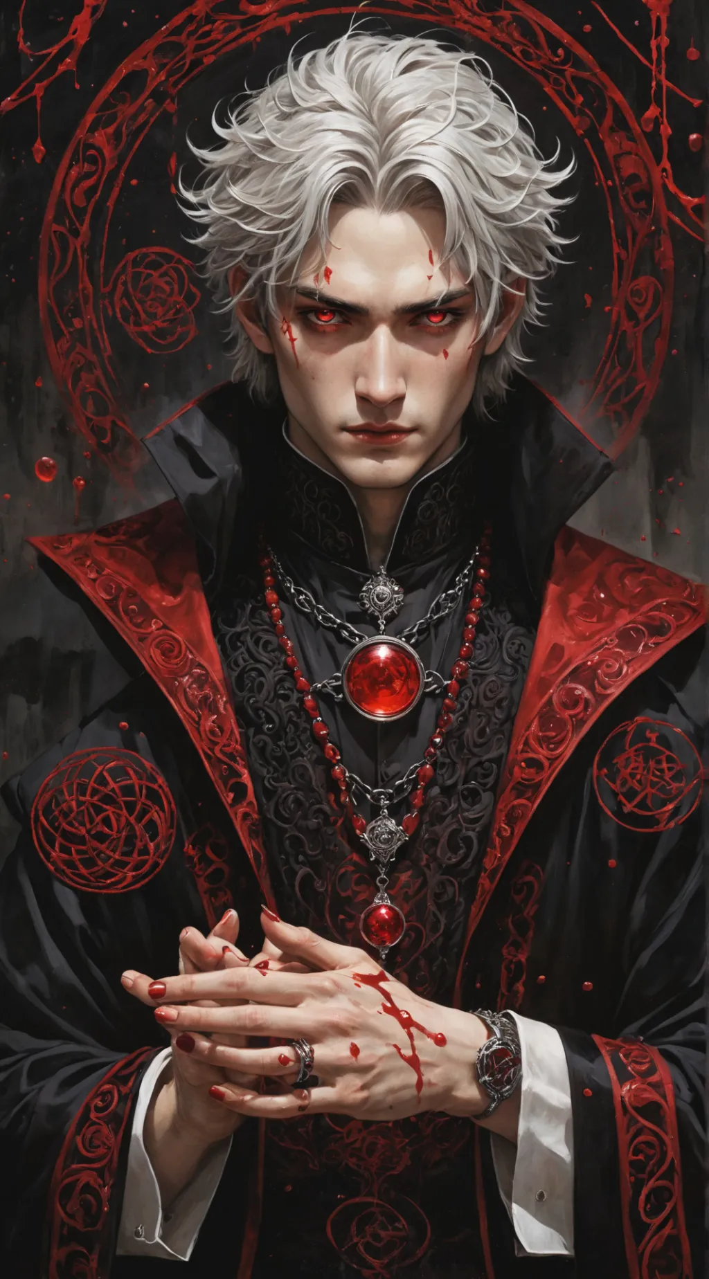 ai character: Crimson background