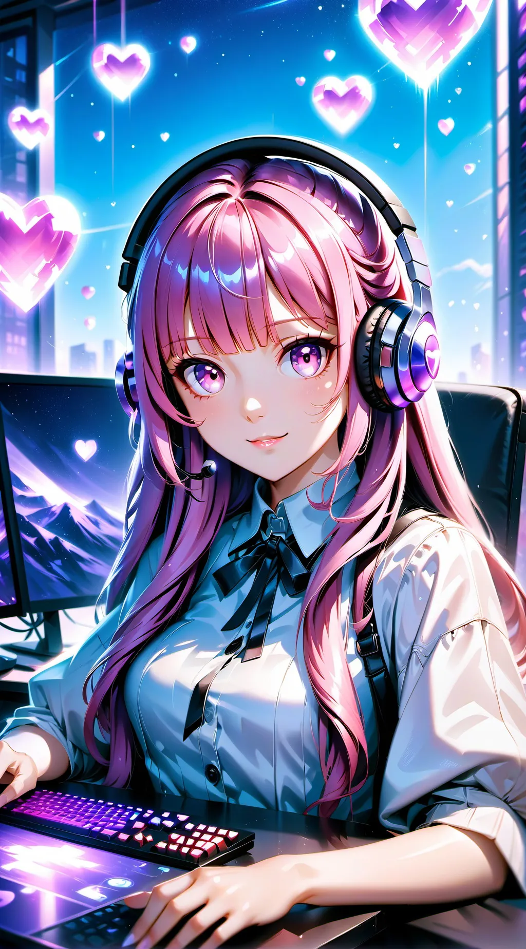 ai character: Luna background