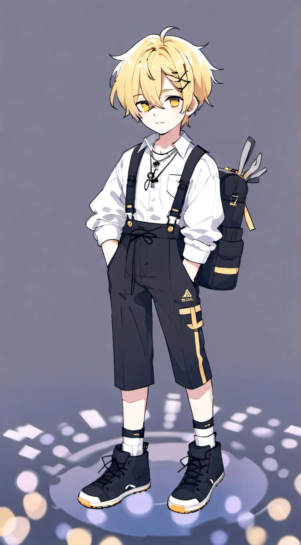 ai character: Yellow background