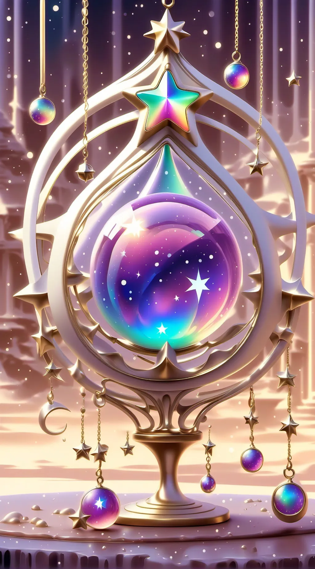 ai character: star drop background