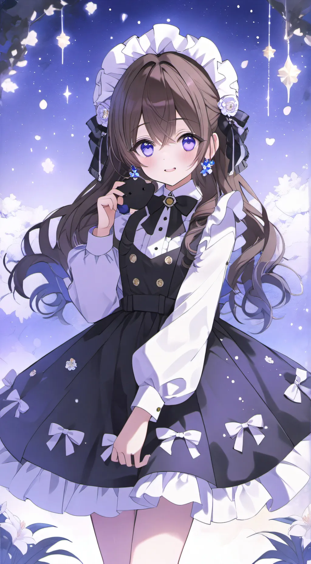 ai character: red and blue eyes background