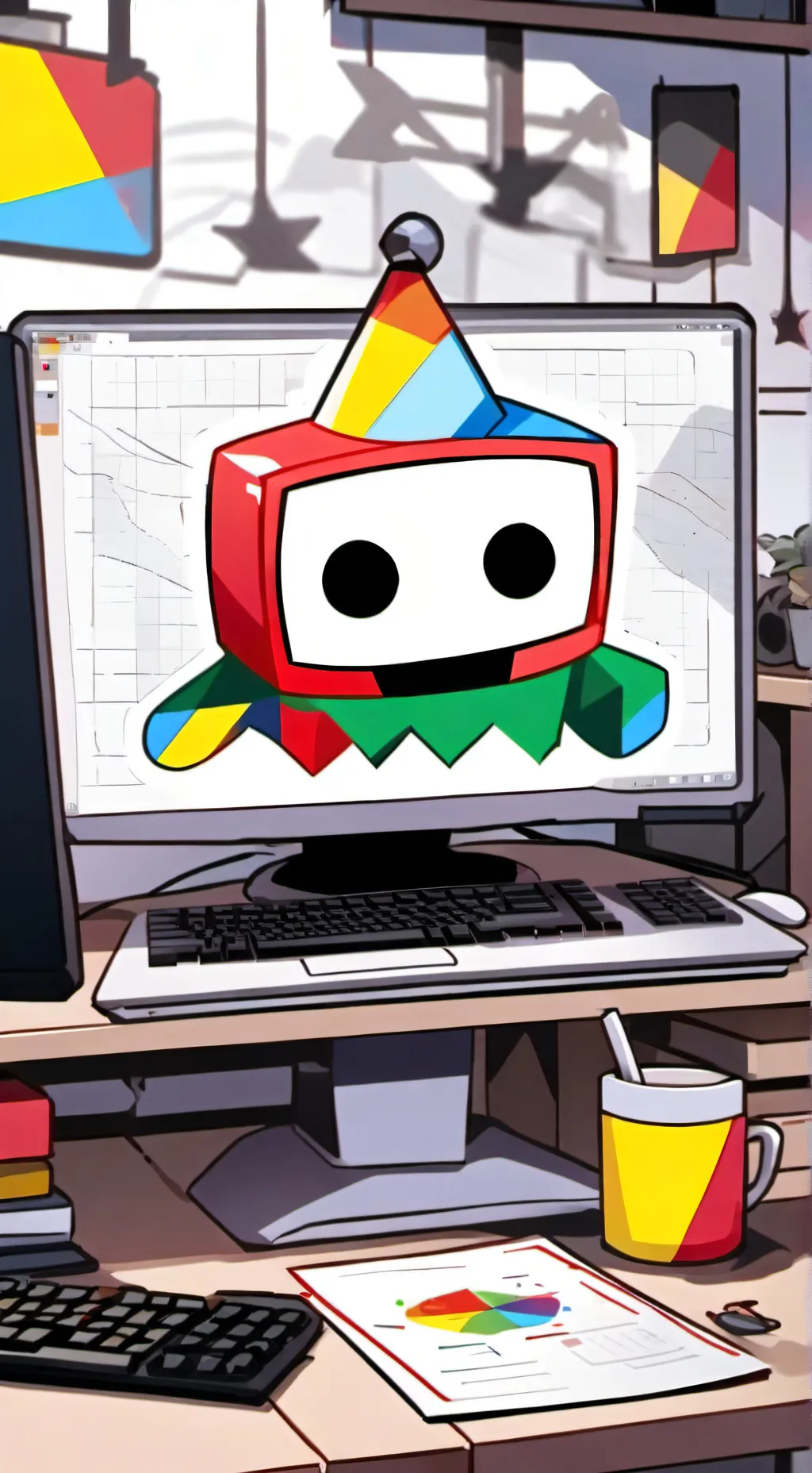 ai character: Mr fun computer background