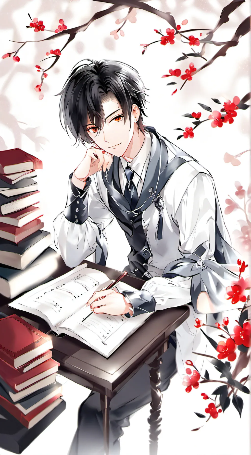 ai character: dark background